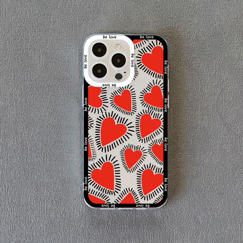 Модный Чехол Красное Сердце Розовый Чехол на Весь Экран для iPhone X XR XS 15 14 13 12 11 Pro Max 15 14 Plus Прозрачный Чехол Fundas iphone 7 8 SE2
Модный Чехол Красное Сердце Розовый Чехол на Весь Экран для iPhone X XR XS 15 14 13 12 11 Pro Max 15 14 Plus Прозрачный Чехол Fundas iphone 7 8 SE2
