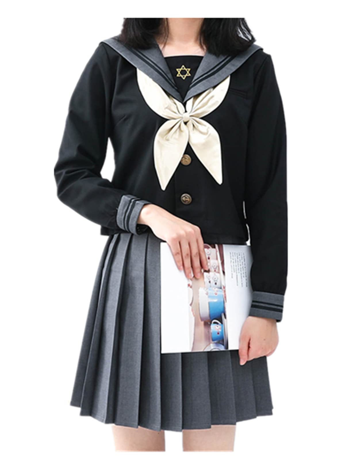 Hoshi Large Size Sailor Suit JK Uniform Set Long Sleeves Tie Mini Skirt Cosplay School Festival Cultural Festival Fancy Dress Costume High School Girl
Hoshi Large Size Sailor Suit JK Uniform Set Long Sleeves Tie Mini Skirt Cosplay School Festival Cultural Festival Fancy Dress Costume High School Girl