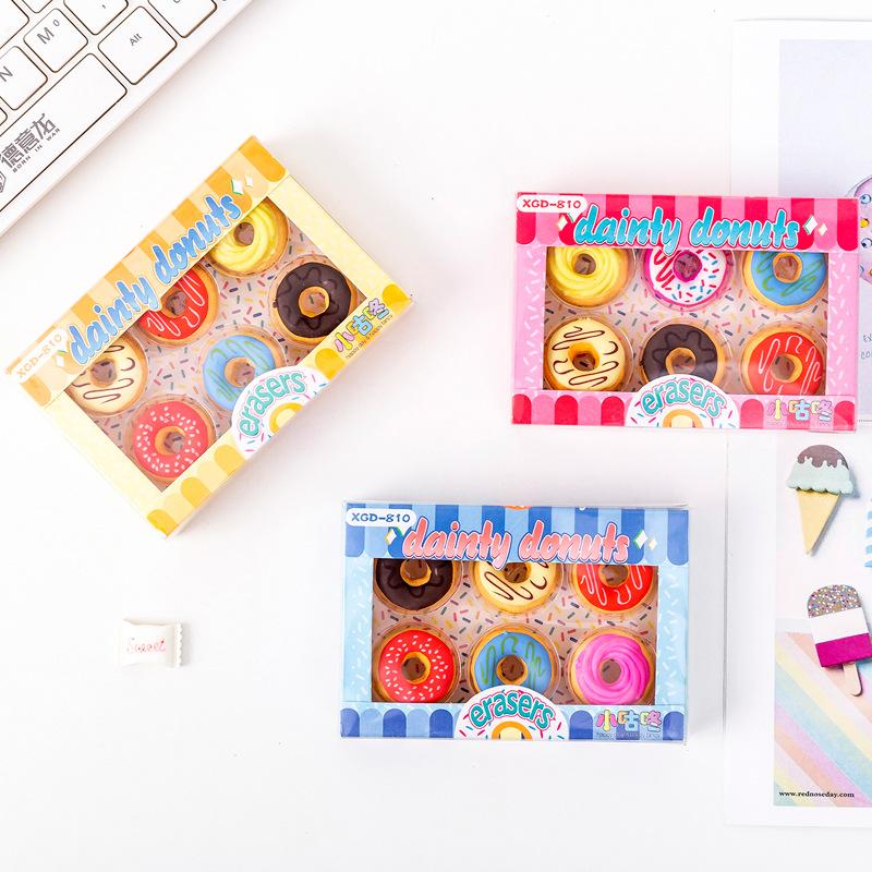 Candy Color Donut Set Student Eraser Stationery Lovely Gift Office School Supplies Wholesale Kawai Cute Stationery for Kids
Candy Color Donut Set Student Eraser Stationery Lovely Gift Office School Supplies Wholesale Kawai Cute Stationery for Kids