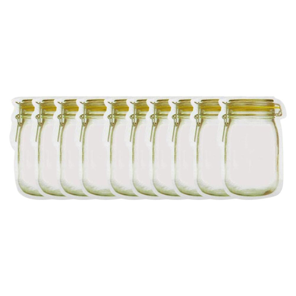 10шт Mason Jar Форма Молния Запечатанный пакет Печенье Закусочные пакеты Сумки для хранения продуктов
10шт Mason Jar Форма Молния Запечатанный пакет Печенье Закусочные пакеты Сумки для хранения продуктов