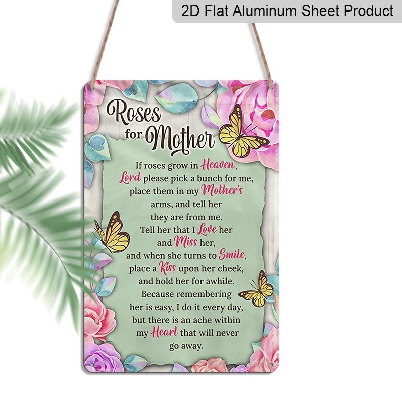 2D Flat, 1pc Memorial Roses Butterfly Metal Wall Art Sign Roses for Mother - 8*12 Inch Aluminium Rustic Home Decor, Sympathy Wall Art, Loving 20*30cm
2D Flat, 1pc Memorial Roses Butterfly Metal Wall Art Sign Roses for Mother - 8*12 Inch Aluminium Rustic Home Decor, Sympathy Wall Art, Loving 20*30cm