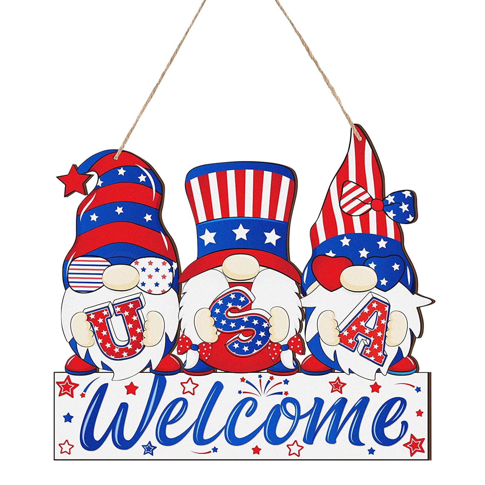 Welcome Door Decor Independence Day Gnome Door Sign Independence Day Hanging Decorations Patriotic Wooden Signs For Front Door Home Porch Decor One Size
Welcome Door Decor Independence Day Gnome Door Sign Independence Day Hanging Decorations Patriotic Wooden Signs For Front Door Home Porch Decor One Size