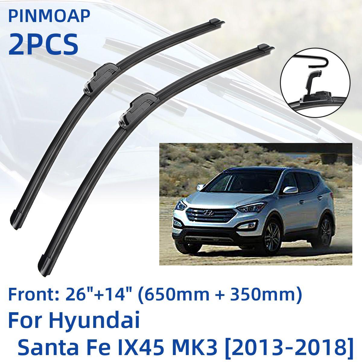 2 шт. передние щетки стеклоочистителя для Hyundai Santa Fe IX45 MK3 2013-2018 26 + 14 оконные щетки резак аксессуары 2013 2014 2015 2016 2
2 шт. передние щетки стеклоочистителя для Hyundai Santa Fe IX45 MK3 2013-2018 26 + 14 оконные щетки резак аксессуары 2013 2014 2015 2016 2
