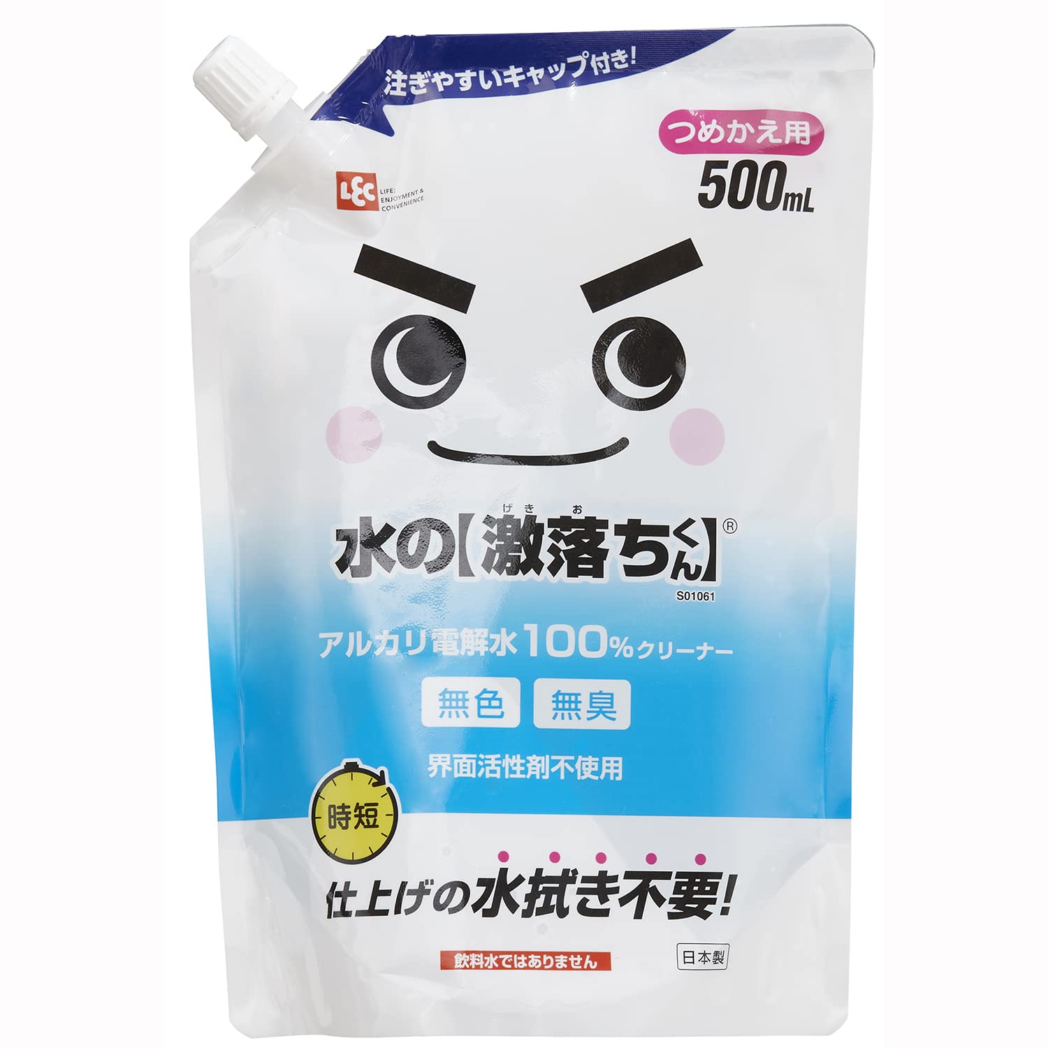 LEC Lec Mizu Geki Ochikun Refill 500 мл щелочная электролизованная вода безопасна и надежна Не нужно протирать дважды (ЛЭК) (Чистка, дезинфекция, дезодорирование)
LEC Lec Mizu Geki Ochikun Refill 500 мл щелочная электролизованная вода безопасна и надежна Не нужно протирать дважды (ЛЭК) (Чистка, дезинфекция, дезодорирование)