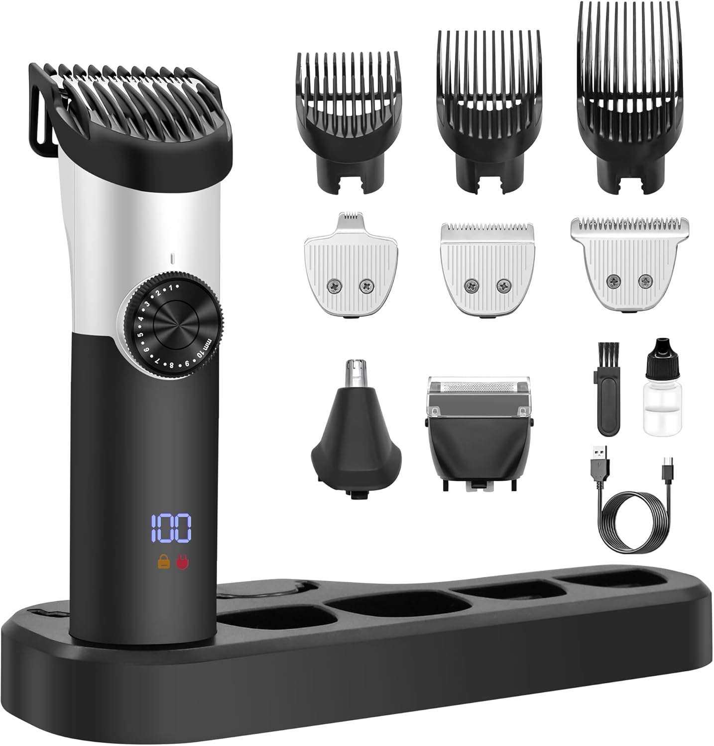 , Adjustable Beard Trimmer for Men Professional, Cordless Barber Clippers and Trimmers Set, Hair Cuttin United States
, Adjustable Beard Trimmer for Men Professional, Cordless Barber Clippers and Trimmers Set, Hair Cuttin United States