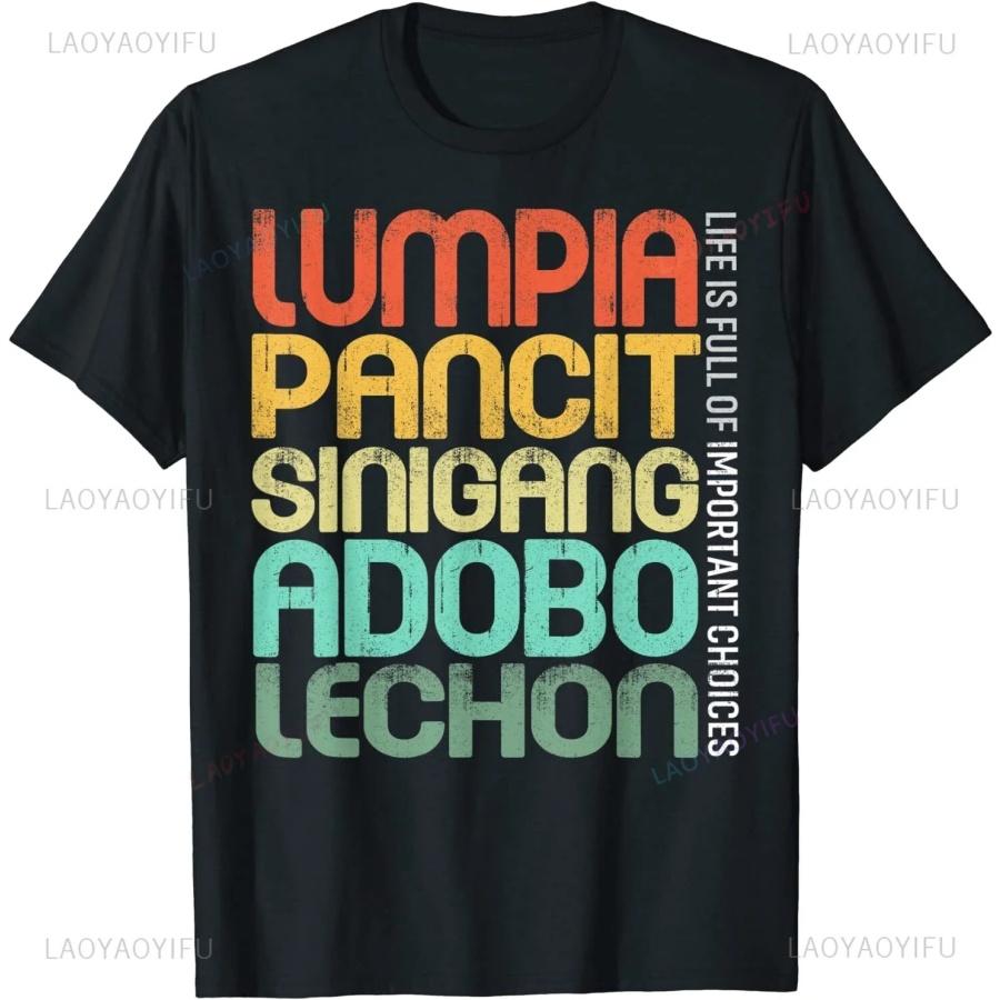 Funny Graphic Printed Filipino Philippine Food Lumpia Pancit Sinigang Adobo Lechon T-Shirt Fashion Hip Hop Casual Loose Man Tees XXXXXL чорний
Funny Graphic Printed Filipino Philippine Food Lumpia Pancit Sinigang Adobo Lechon T-Shirt Fashion Hip Hop Casual Loose Man Tees XXXXXL чорний
