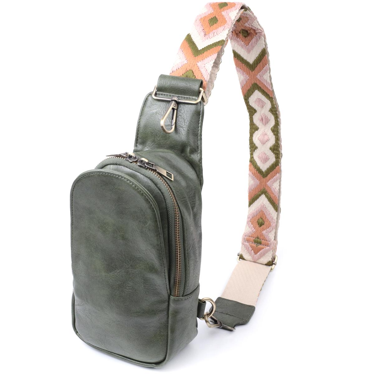 Трендова сумка через плече в модному кольорі з екошкіри VINTAGE Bag 22791 Зелений
Трендова сумка через плече в модному кольорі з екошкіри VINTAGE Bag 22791 Зелений