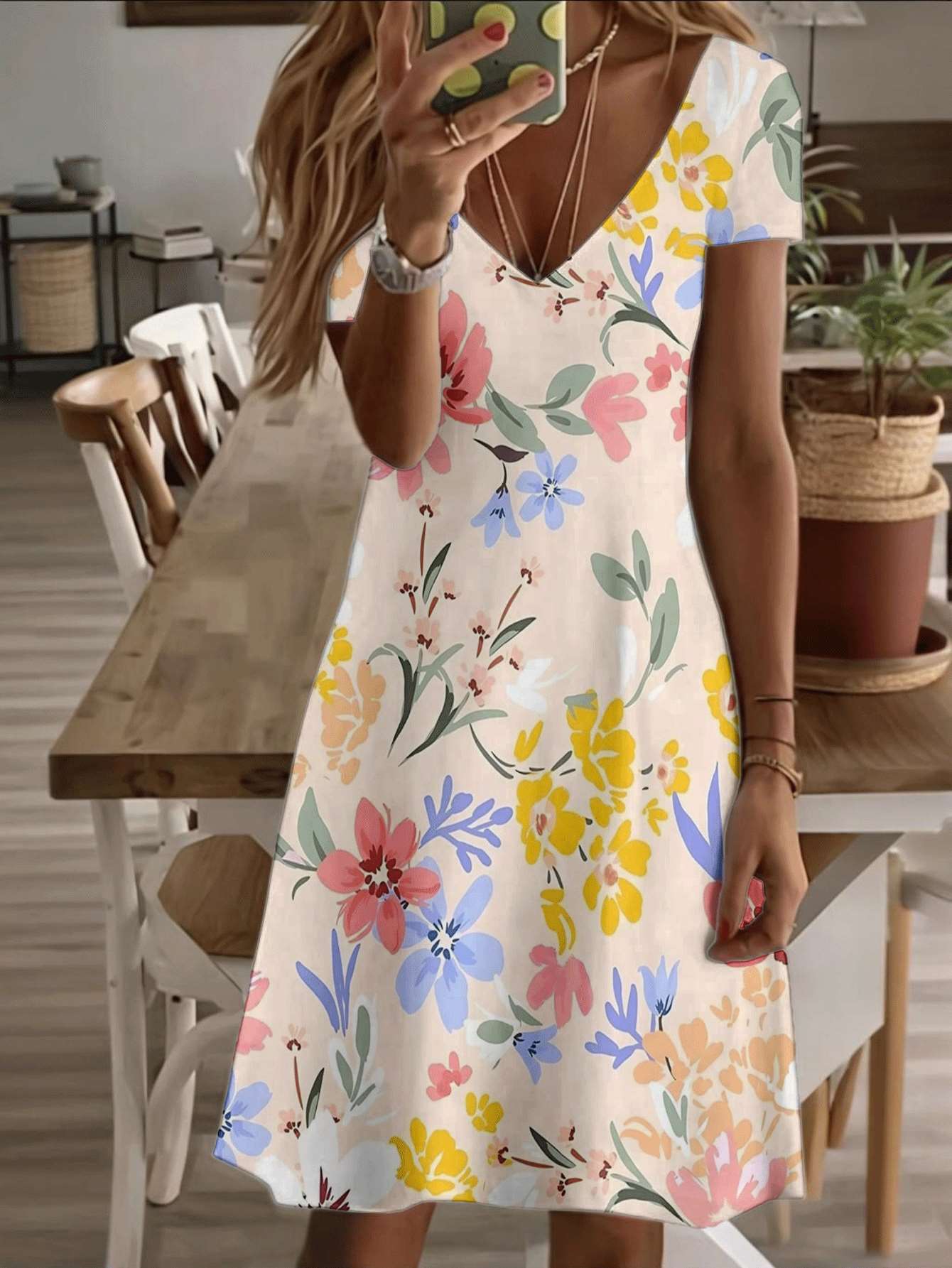 Vneck shortsleeve midi dress floral women dress colorful flower print pattern 3D highquality printing durable casual fashion elegant summer outfit bea 4XL дубильная кора
Vneck shortsleeve midi dress floral women dress colorful flower print pattern 3D highquality printing durable casual fashion elegant summer outfit bea 4XL дубильная кора