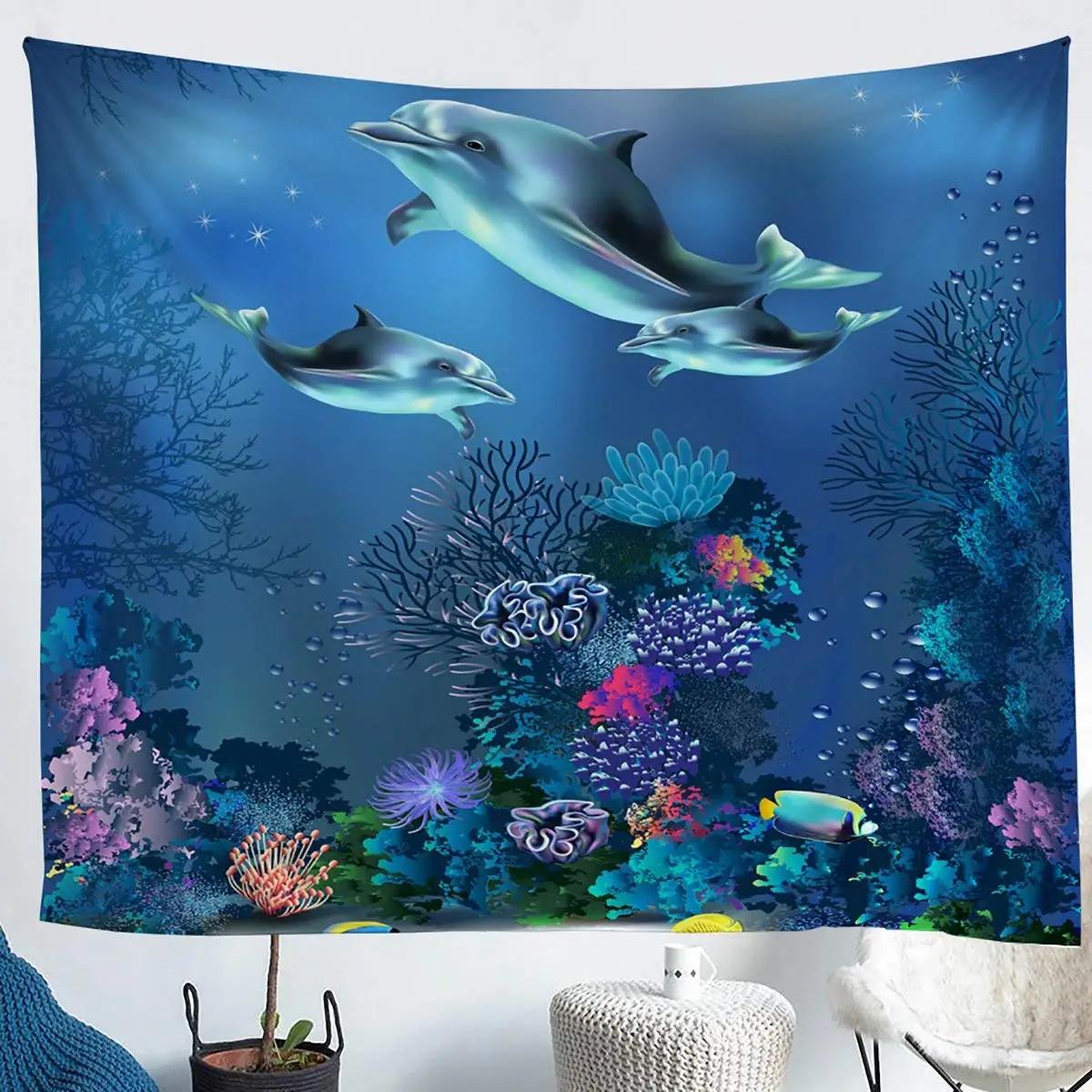 Underwater Oasis Tapestry Dolphin Under The Sea Coral Fish Anemone Deep Ocean Fantasy Bubble Wall Hangings Decor Room Tapestries 74x94cm(29x37in)
Underwater Oasis Tapestry Dolphin Under The Sea Coral Fish Anemone Deep Ocean Fantasy Bubble Wall Hangings Decor Room Tapestries 74x94cm(29x37in)