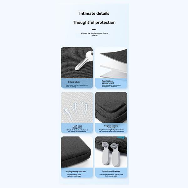 13.3-14 Medium Dark Blue & Gray Oxford Cloth Laptop Sleeve Other
13.3-14 Medium Dark Blue & Gray Oxford Cloth Laptop Sleeve Other