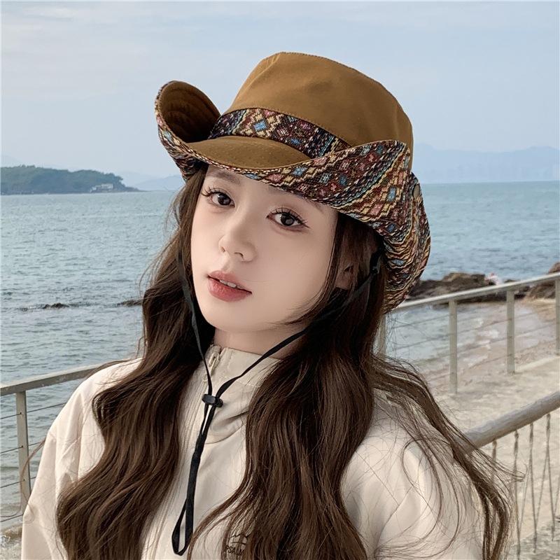 Sun Hat Summer Bucket Hat Women Wide Brim Fisherman Cap Sunscreen Ethnic Retro Cowboy Hat Lady Cloth Foldable Sunhat Outdoor New 56-58cm чорний
Sun Hat Summer Bucket Hat Women Wide Brim Fisherman Cap Sunscreen Ethnic Retro Cowboy Hat Lady Cloth Foldable Sunhat Outdoor New 56-58cm чорний