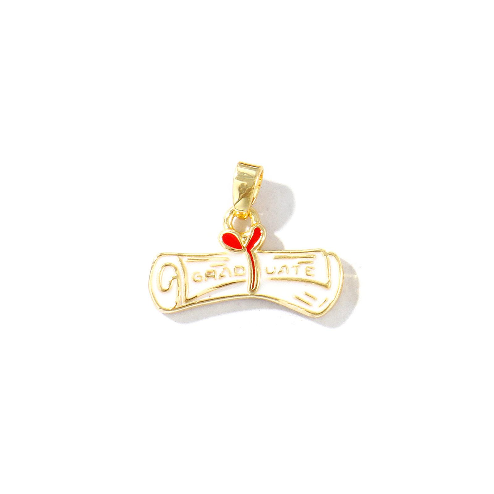 2 Pcs Brass College Jewelry Charm Pendant Multicolor Enamel Graduation Certificate Graduation Cap For DIY Necklace Making
2 Pcs Brass College Jewelry Charm Pendant Multicolor Enamel Graduation Certificate Graduation Cap For DIY Necklace Making