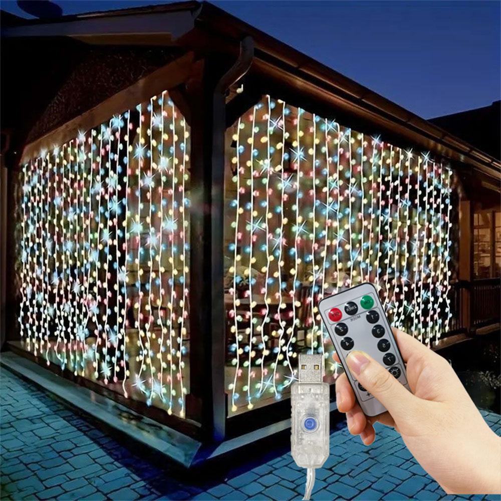 Свадебная занавеска Светодиодная гирлянда Романтичная 8 режимов USB-вилка для Нового года Рождества Хэллоуина Внутреннее украшение для спальни для вечеринки 3Mx1M 100LEDs
Свадебная занавеска Светодиодная гирлянда Романтичная 8 режимов USB-вилка для Нового года Рождества Хэллоуина Внутреннее украшение для спальни для вечеринки 3Mx1M 100LEDs