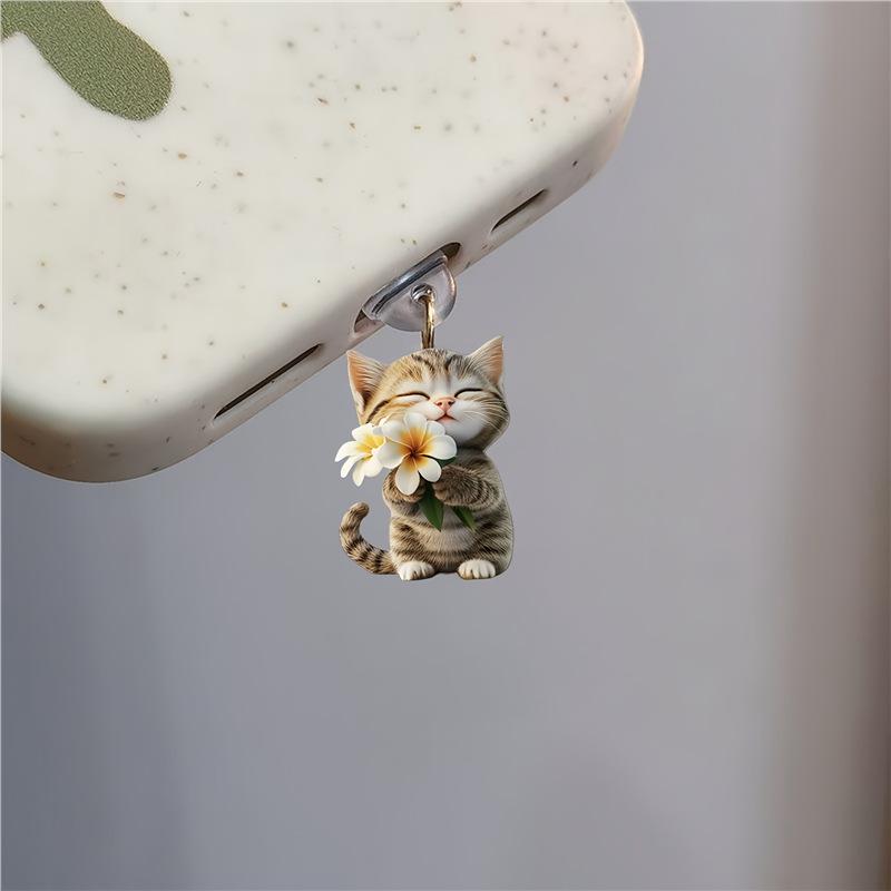 Cartoon Kitten Acrylic Phone Dust Plug for iPhone & Type-C Standard
Cartoon Kitten Acrylic Phone Dust Plug for iPhone & Type-C Standard
