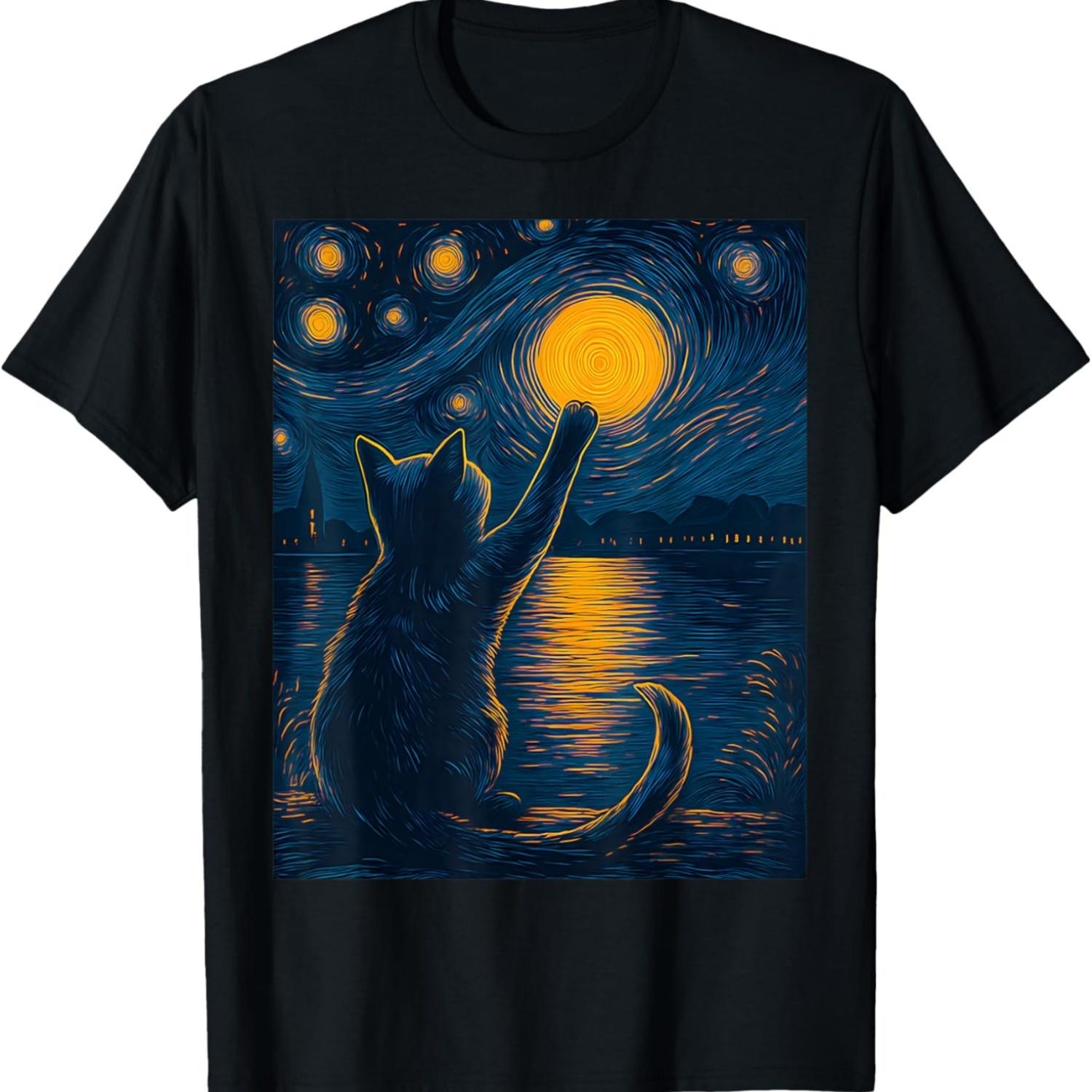 Black cat Painting art Starry Night kitty kitten Van Gogh T-Shirt(1) XXXXXL чорний
Black cat Painting art Starry Night kitty kitten Van Gogh T-Shirt(1) XXXXXL чорний