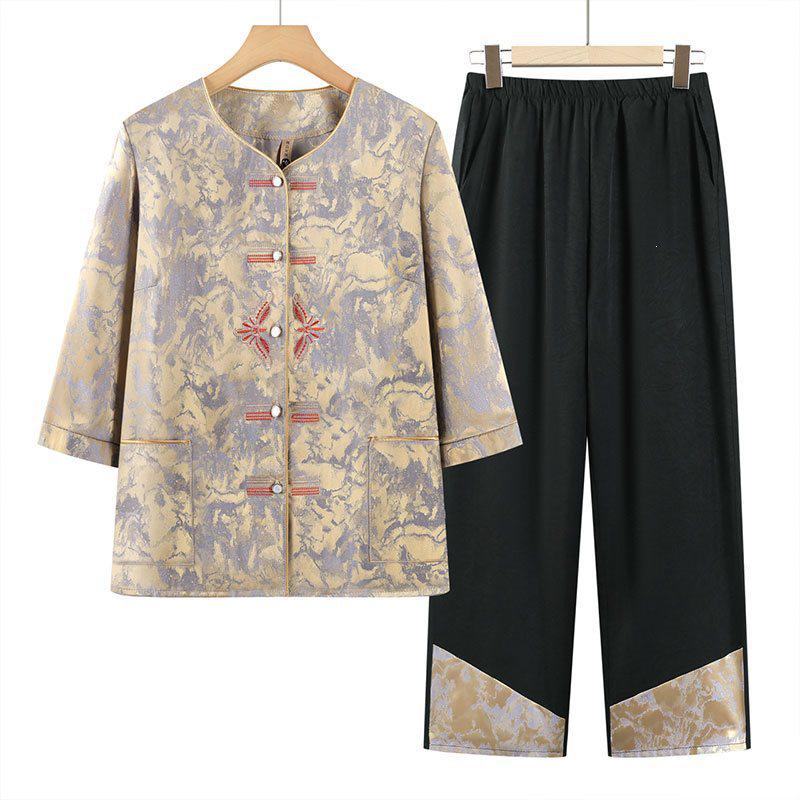 Women s Spring & Summer Embroidered Two-Piece Set - Round Neck, 3/4 Sleeves, Ideal for Moms & Grandmas 4XL 65-73kg жовтий
Women s Spring & Summer Embroidered Two-Piece Set - Round Neck, 3/4 Sleeves, Ideal for Moms & Grandmas 4XL 65-73kg жовтий