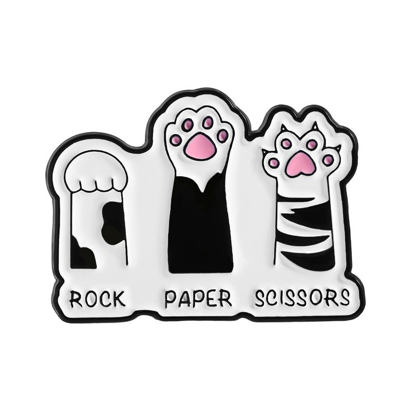 ROCK PAPER SCISSORS Enamel Pins Custom Cat s Paw Brooches Lapel Badges Clothes Animal Jewelry Gift for Kids Friends
ROCK PAPER SCISSORS Enamel Pins Custom Cat s Paw Brooches Lapel Badges Clothes Animal Jewelry Gift for Kids Friends