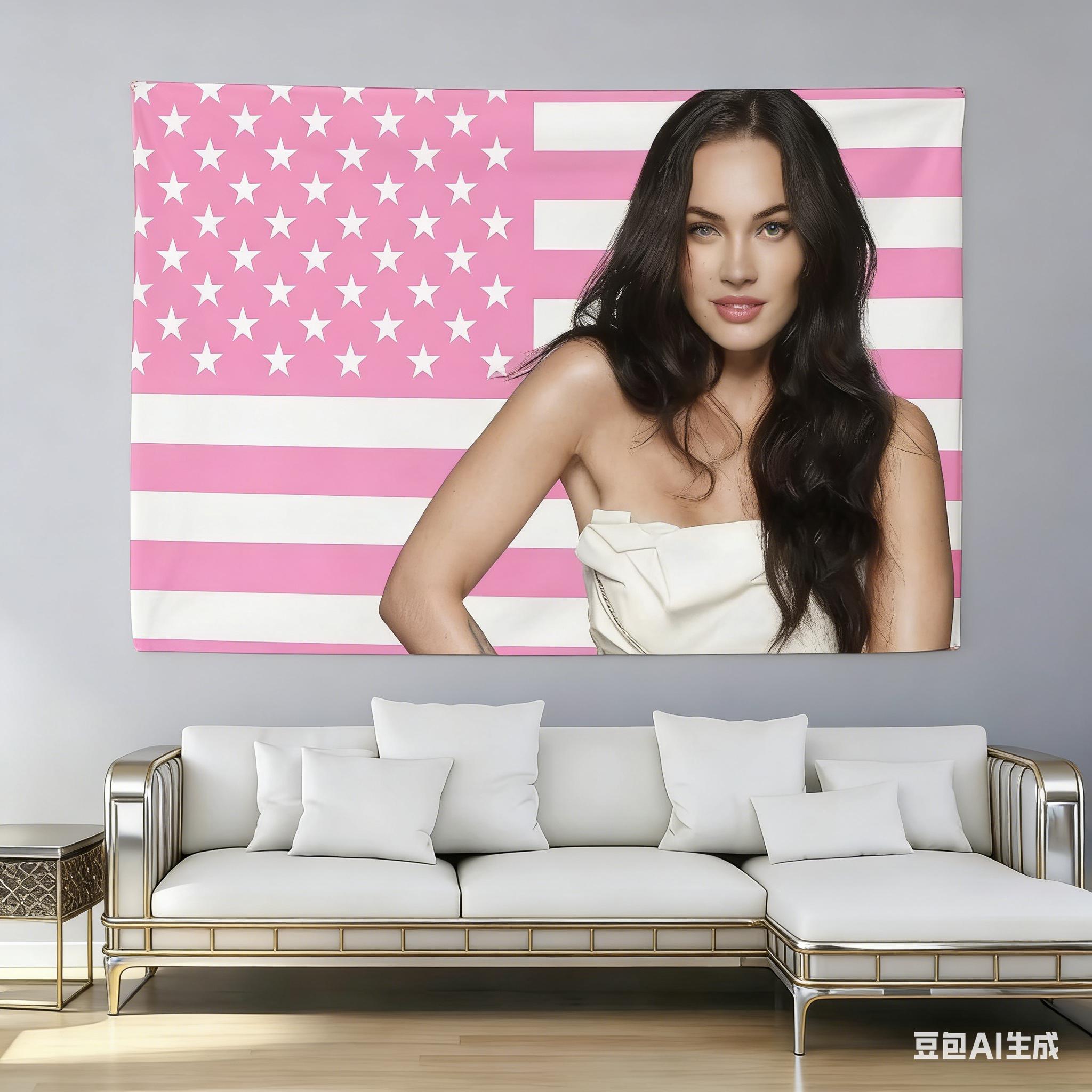 MMegan FFox Pink USA Flag Tapestry Hot Celebrity Wall Hanging For Bedroom Dorm Gaming Room Aesthetic Wall Decor Flag Tapestry 74x94cm(29x37in)
MMegan FFox Pink USA Flag Tapestry Hot Celebrity Wall Hanging For Bedroom Dorm Gaming Room Aesthetic Wall Decor Flag Tapestry 74x94cm(29x37in)