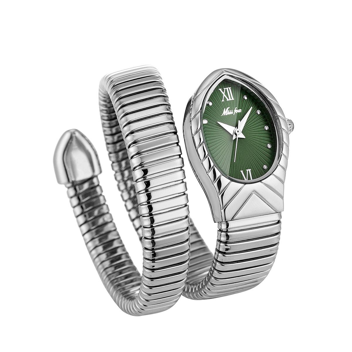 MISSFOX Snake Watch for Women Luxury Unique Dial Stainless Steel Quartz Wristwatch Fashion Lady Dress Jewelry срібний/зелений
MISSFOX Snake Watch for Women Luxury Unique Dial Stainless Steel Quartz Wristwatch Fashion Lady Dress Jewelry срібний/зелений