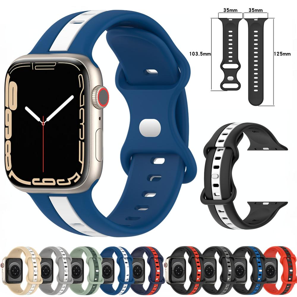 Силиконовый ремешок LUJING для Apple Watch, спортивный браслет 49 мм, 44 мм, 45 мм, 42 мм, спортивный браслет 41 мм, 40 мм, 38 мм для iWatch Series 8 Ultra 7 3 2 6 5 4 SE
Силиконовый ремешок LUJING для Apple Watch, спортивный браслет 49 мм, 44 мм, 45 мм, 42 мм, спортивный браслет 41 мм, 40 мм, 38 мм для iWatch Series 8 Ultra 7 3 2 6 5 4 SE