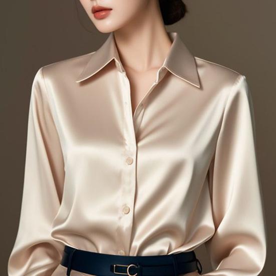 Yousheng Women Shirt Solid Color Smooth Satin Long Sleeve Lapel Casual Tops Single Breasted Franch Style Office Shirt L білий
Yousheng Women Shirt Solid Color Smooth Satin Long Sleeve Lapel Casual Tops Single Breasted Franch Style Office Shirt L білий