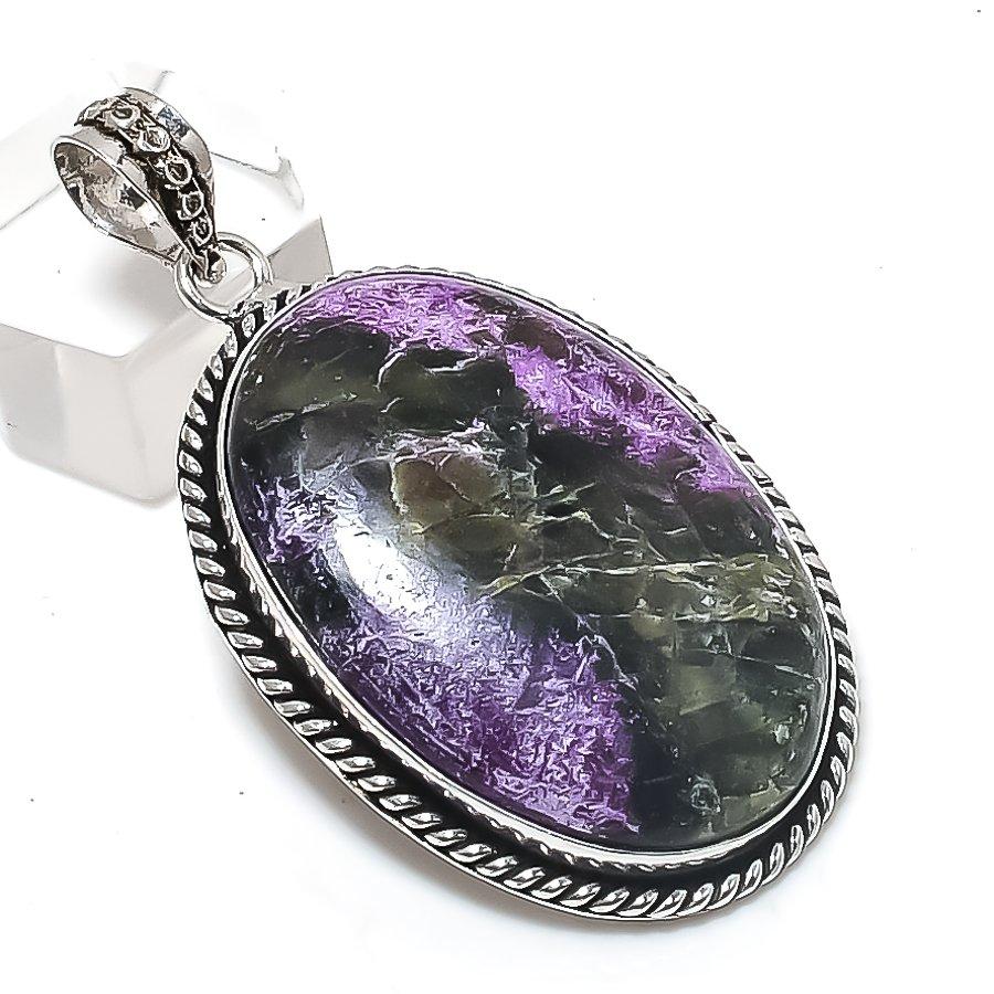 Natural Purpurite Gemstone 925 Sterling Silver Jewelry Pendant 2.17 y7R39
Natural Purpurite Gemstone 925 Sterling Silver Jewelry Pendant 2.17 y7R39