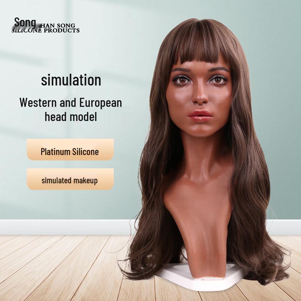 Silicone Female Mannequin Head for Wig, Hat, Jewelry, and Scarf Display - European and American Face Shape 29*26*33 cm 
Silicone Female Mannequin Head for Wig, Hat, Jewelry, and Scarf Display - European and American Face Shape 29*26*33 cm