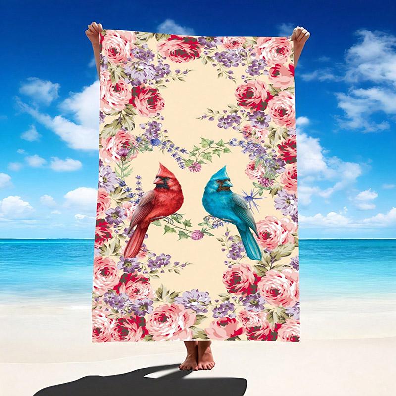 Floral Wreath with Cardinals Beach Towel Patterned Sunscreen And Windproof Suitable For Swimming Pool Camping Travel Blanket W40*H60(CM)
Floral Wreath with Cardinals Beach Towel Patterned Sunscreen And Windproof Suitable For Swimming Pool Camping Travel Blanket W40*H60(CM)