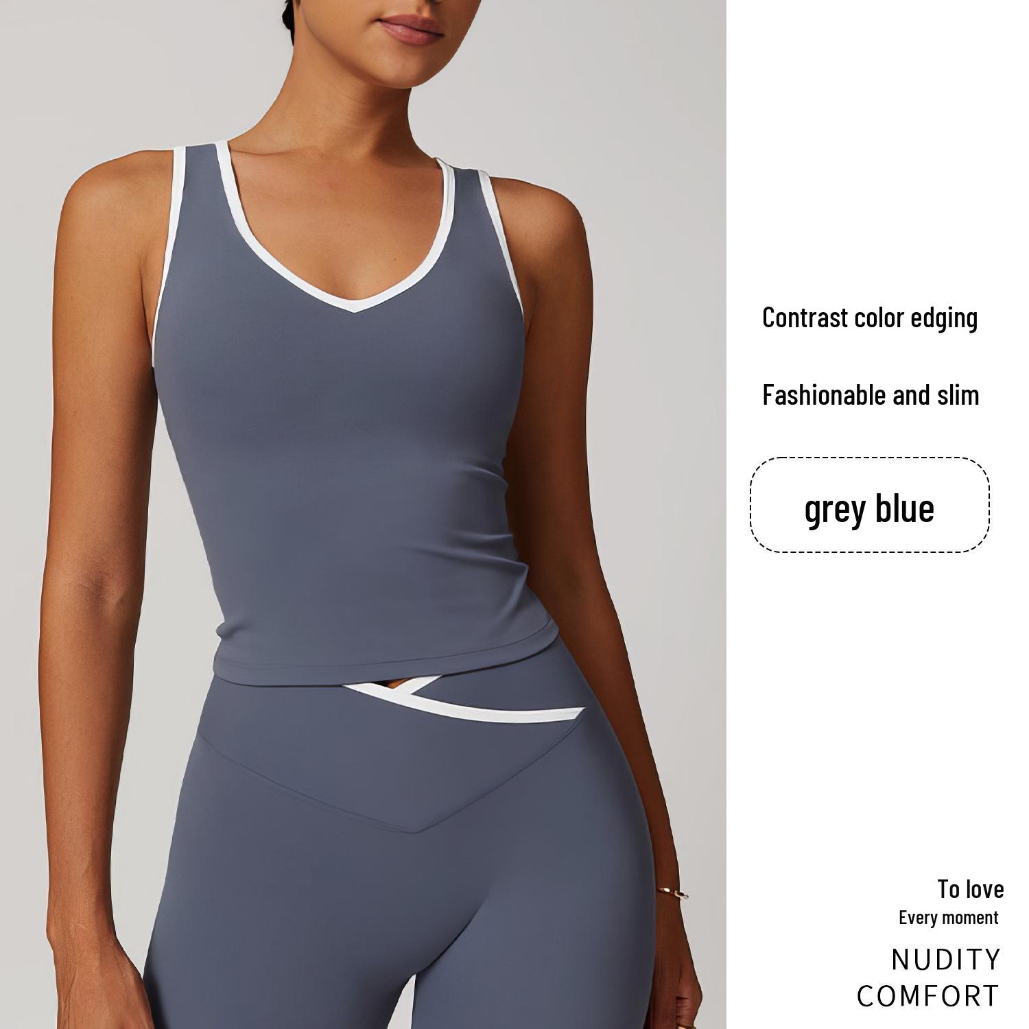 High-End Women s Cross-Back Yoga Tank: Color Block, Hollow-Out Design, Beautiful Back, Nude Feel for Running & Fitness S синьо сірого кольору
High-End Women s Cross-Back Yoga Tank: Color Block, Hollow-Out Design, Beautiful Back, Nude Feel for Running & Fitness S синьо сірого кольору