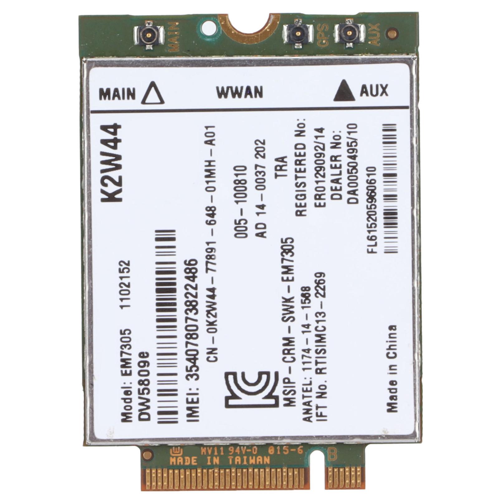 Мережева карта 4G модуль Легка установка DW5809e EM7305 Комп ютерні компоненти для ноутбука Latitude 3340
Мережева карта 4G модуль Легка установка DW5809e EM7305 Комп ютерні компоненти для ноутбука Latitude 3340