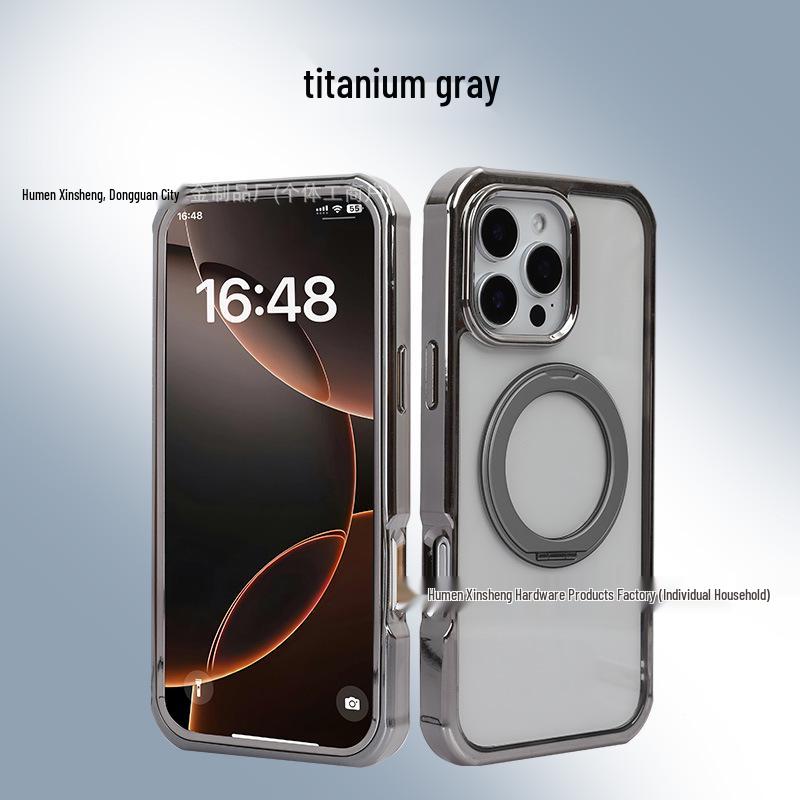 iPhone 16 Pro Max Case: Electroplated, Rotating Hinge, Full Coverage, Drop Protection, Magnetic Stand, Protective Cover. Custom Logo
iPhone 16 Pro Max Case: Electroplated, Rotating Hinge, Full Coverage, Drop Protection, Magnetic Stand, Protective Cover. Custom Logo