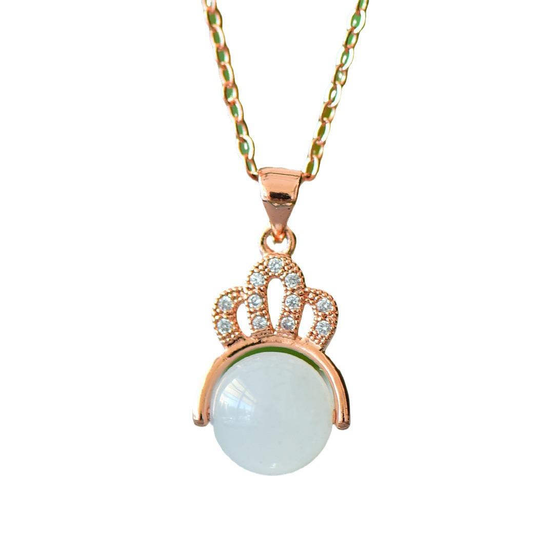Hetian White Jade Pendant Necklace - Trendy, Light Luxury, Stylish Gift Hetian Jade Crown Pendant (chain not included)
Hetian White Jade Pendant Necklace - Trendy, Light Luxury, Stylish Gift Hetian Jade Crown Pendant (chain not included)