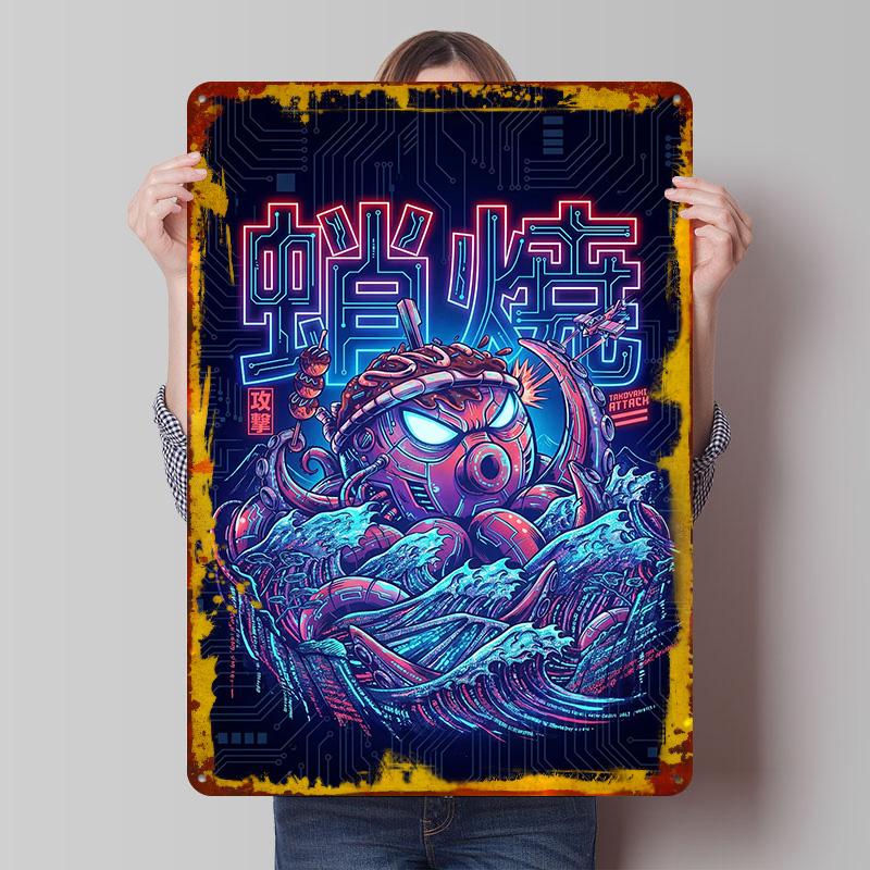 Cyberpunk Takoyaki Attack Printed Poster Customized Wall Art Retro Vintage Metal Tin Signs for Decoration Garage Decorations 20x30cm(7.8x11.8inch)
Cyberpunk Takoyaki Attack Printed Poster Customized Wall Art Retro Vintage Metal Tin Signs for Decoration Garage Decorations 20x30cm(7.8x11.8inch)