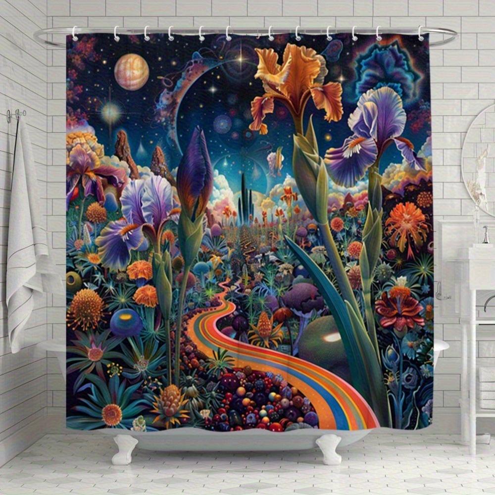 Futuristic Floral Galaxy Print Waterproof Shower Curtain for Bathroom, Vibrant Exotic Design High-End Toilet Partition Curtain W90XH180cm
Futuristic Floral Galaxy Print Waterproof Shower Curtain for Bathroom, Vibrant Exotic Design High-End Toilet Partition Curtain W90XH180cm
