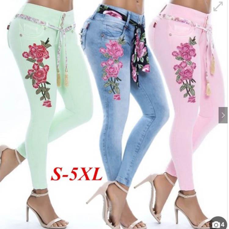 2018 Autumn Patchwork Jeans for Women 5XL світло-зелений колір
2018 Autumn Patchwork Jeans for Women 5XL світло-зелений колір