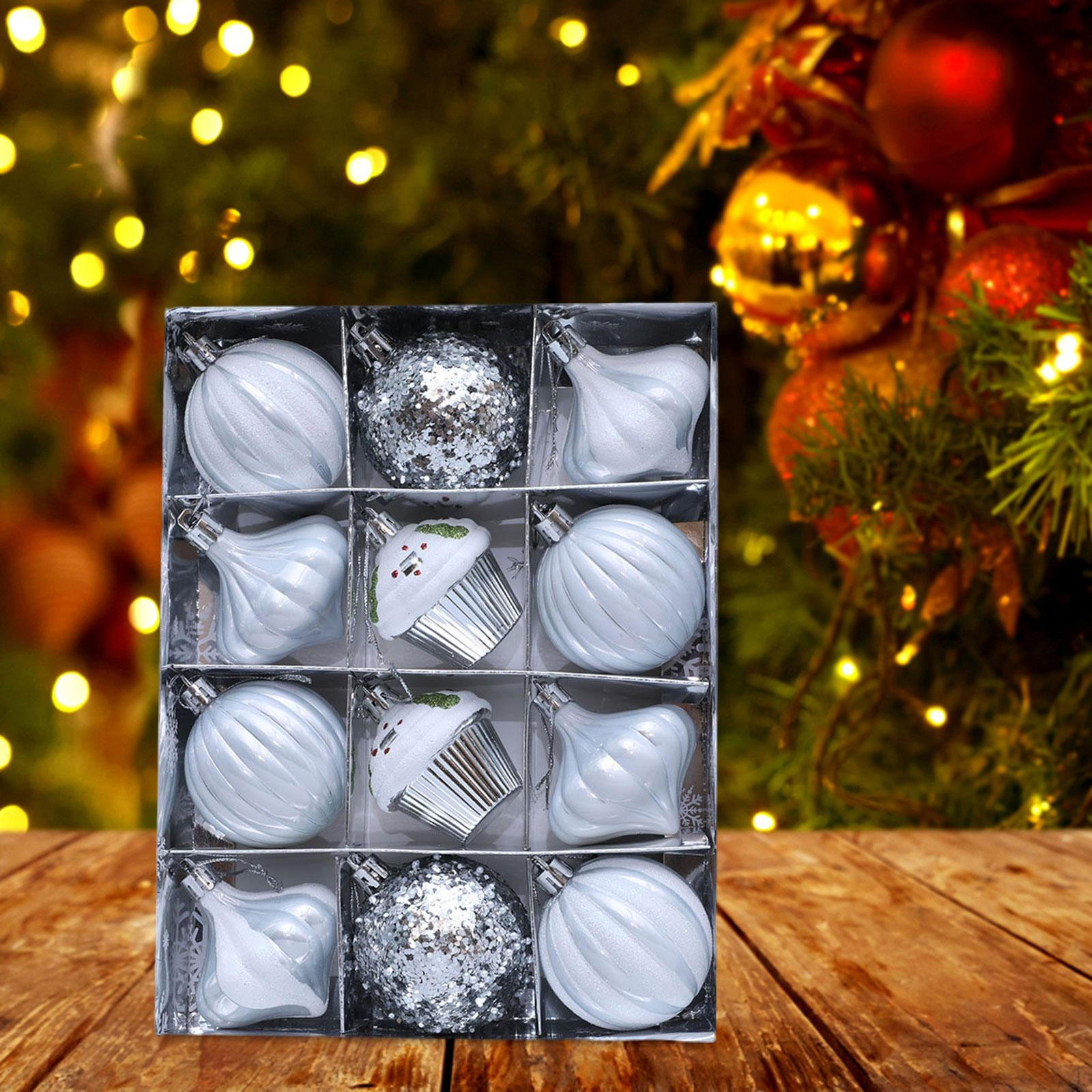 12 Pieces Christmas Tree Ball Ornaments, Hanging Decoration for Xmas Party Sliver
12 Pieces Christmas Tree Ball Ornaments, Hanging Decoration for Xmas Party Sliver