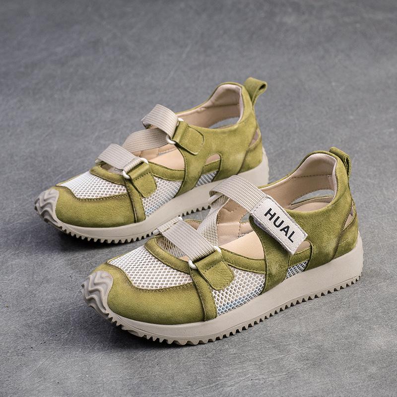 Цветные спортивные повседневные сандалии Johnature, универсальная женская обувь из натуральной кожи с дышащей сеткой 40 зелёный
Цветные спортивные повседневные сандалии Johnature, универсальная женская обувь из натуральной кожи с дышащей сеткой 40 зелёный