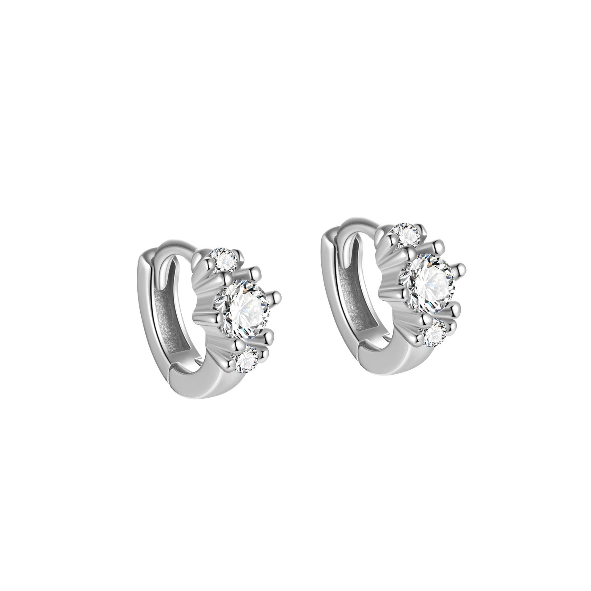 925 Silver Three Clear Zircon Small Hoop Earrings for Women Fashion Gold/Silver Earrings Wedding Luxury Jewelry серебряный
925 Silver Three Clear Zircon Small Hoop Earrings for Women Fashion Gold/Silver Earrings Wedding Luxury Jewelry серебряный