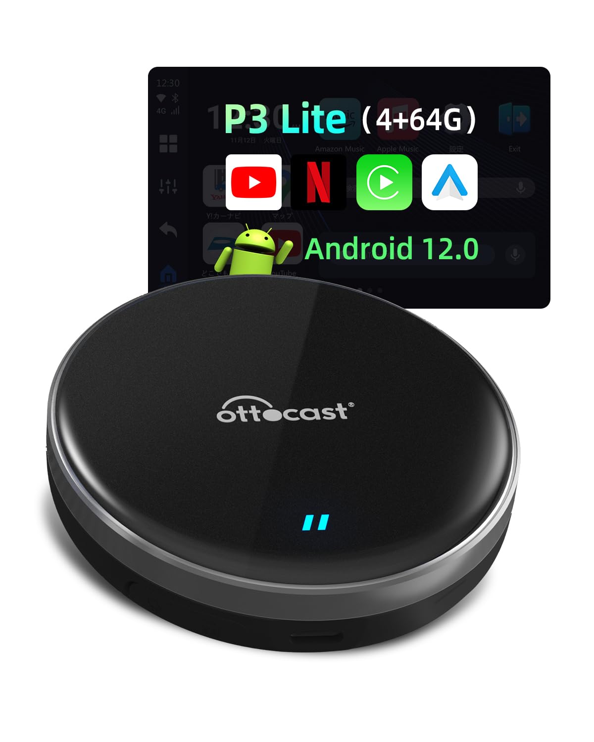 Ottocast OttoAibox P3 Lite Дивіться YouTube у своєму автомобілі Новий адаптер відтворення YouTube carplay Картридж AI Box Ви можете дивитися на навігаційній системі автомобіля
Ottocast OttoAibox P3 Lite Дивіться YouTube у своєму автомобілі Новий адаптер відтворення YouTube carplay Картридж AI Box Ви можете дивитися на навігаційній системі автомобіля
