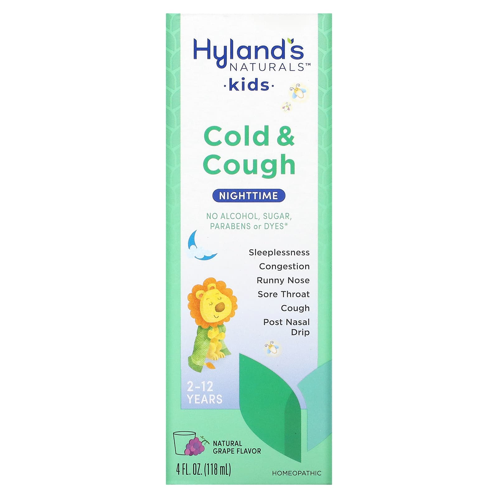 Hyland s Naturals, сироп від застуди та кашлю для дітей, від 2 до 12 років, натуральний смак винограду, 4 рідких унції (118 мл)
Hyland s Naturals, сироп від застуди та кашлю для дітей, від 2 до 12 років, натуральний смак винограду, 4 рідких унції (118 мл)