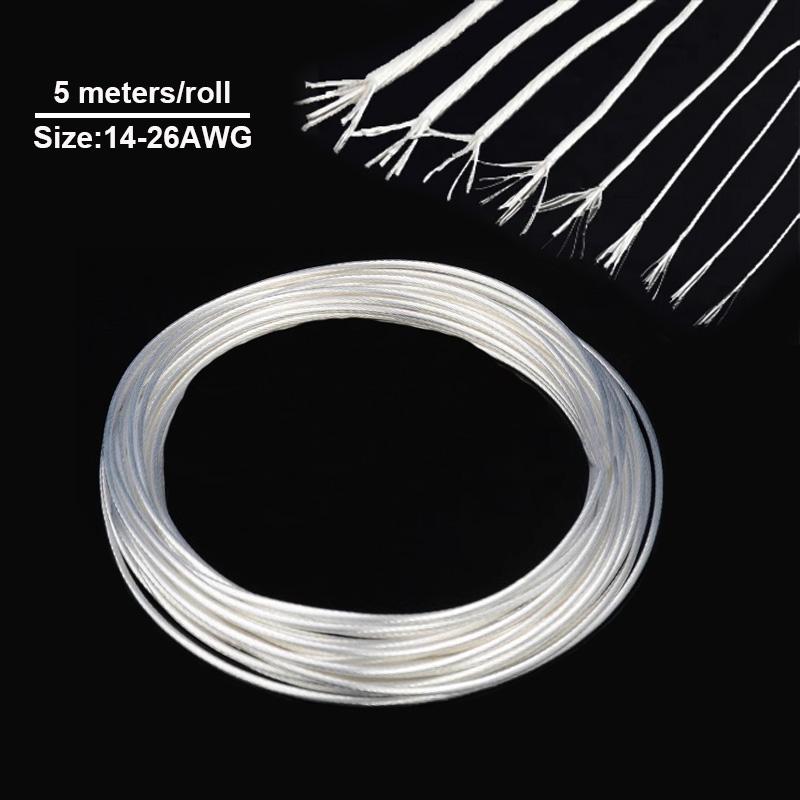 5M Silver Plated OCC FEP Wire High Purity OFC Copper Cable Hi-Fi Audio AMP Speaker DIY 14/16/18/20/22/23/24/26AWG 26AWG
5M Silver Plated OCC FEP Wire High Purity OFC Copper Cable Hi-Fi Audio AMP Speaker DIY 14/16/18/20/22/23/24/26AWG 26AWG
