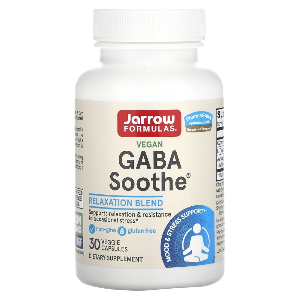 Jarrow Formulas GABA Soothe Veggie Capsules, 30 Count 30 pcs - 1 ea
Jarrow Formulas GABA Soothe Veggie Capsules, 30 Count 30 pcs - 1 ea
