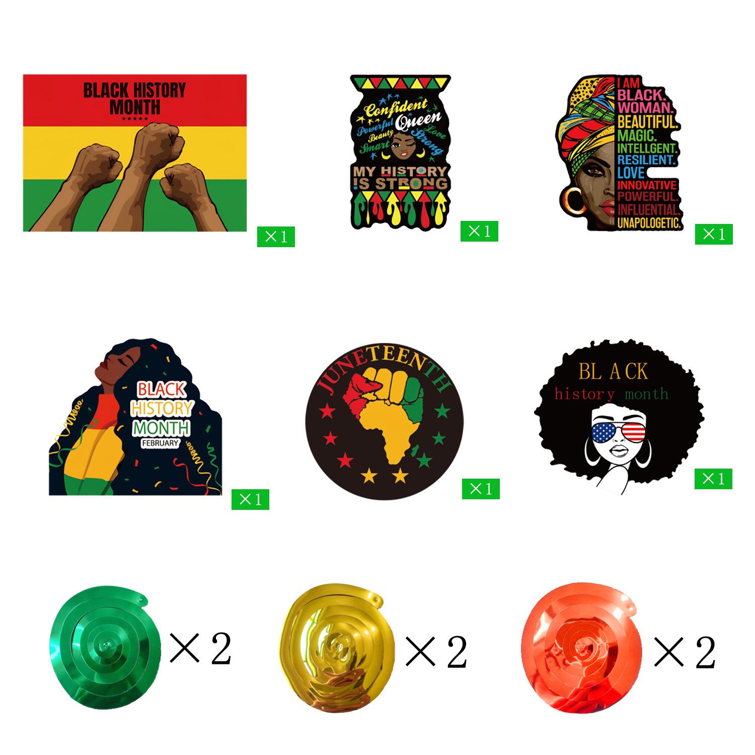 Black American Liberation Day 150Th Anniversary Celebration Decoration Spiral Pendant Juneteenth Arrangement Spiral Pendant 6 screws
Black American Liberation Day 150Th Anniversary Celebration Decoration Spiral Pendant Juneteenth Arrangement Spiral Pendant 6 screws