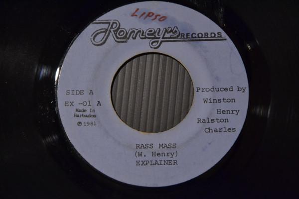 7inch Record EXPLAINER Rass Mass Wey Dey Say EX01 Romeys Records 1981 Barbados World Music Used
7inch Record EXPLAINER Rass Mass Wey Dey Say EX01 Romeys Records 1981 Barbados World Music Used