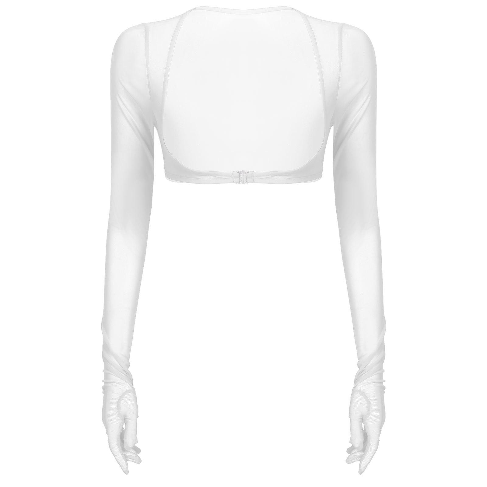 Жіночий сітчастий кроп-топ з довгим рукавом, захист від сонця, деталі з пряжками, клубний одяг, літня прозора сорочка XL білий
Жіночий сітчастий кроп-топ з довгим рукавом, захист від сонця, деталі з пряжками, клубний одяг, літня прозора сорочка XL білий