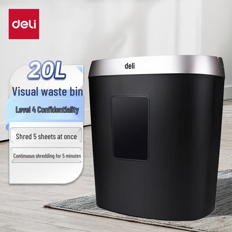 Deli 9939 5-Sheet Level 4 Particle Cut Paper Shredder CN plug (adapter included)
Deli 9939 5-Sheet Level 4 Particle Cut Paper Shredder CN plug (adapter included)