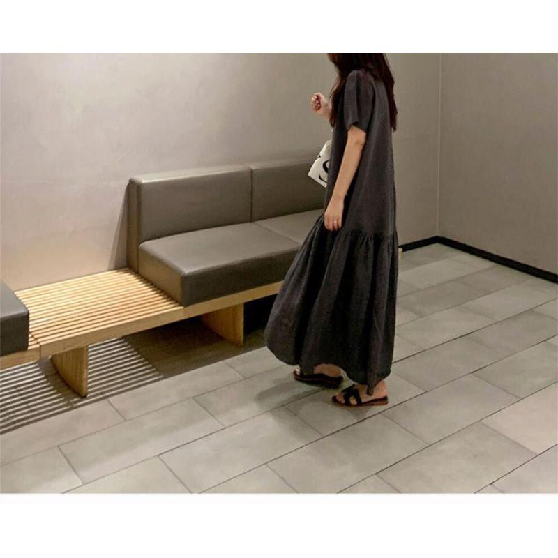 Japanese-Style Summer New Loose-Fitting Slimming Short-Sleeve Cotton-Linen Dress for Women, Casual Retro Ankle-Length Mori Girl Style Dark gray XL
Japanese-Style Summer New Loose-Fitting Slimming Short-Sleeve Cotton-Linen Dress for Women, Casual Retro Ankle-Length Mori Girl Style Dark gray XL
