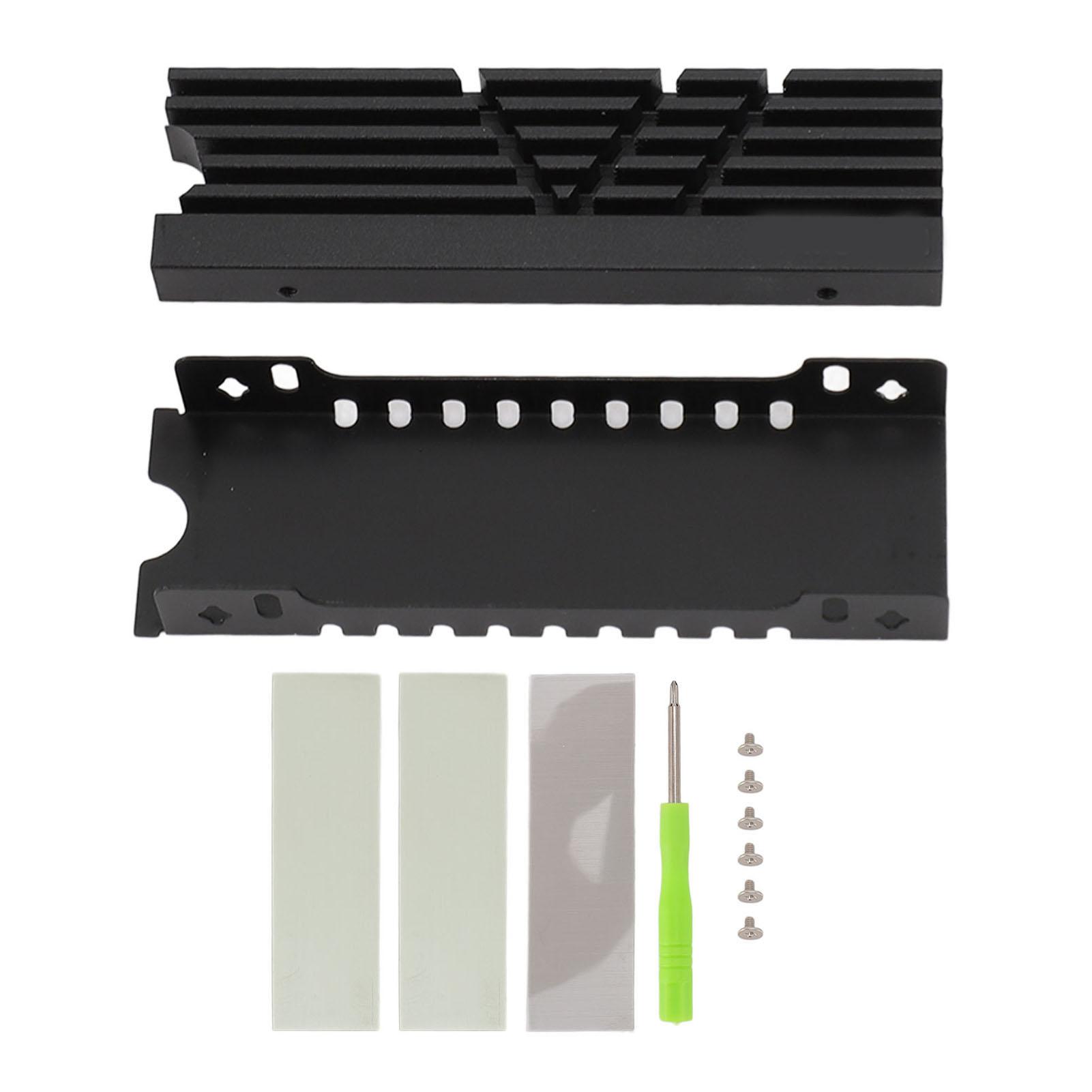 M.2 NVME 2280 SSD Heatsink Support Single Double Sided Cooling SSD Heatsink with Thermal Silicone чорний
M.2 NVME 2280 SSD Heatsink Support Single Double Sided Cooling SSD Heatsink with Thermal Silicone чорний