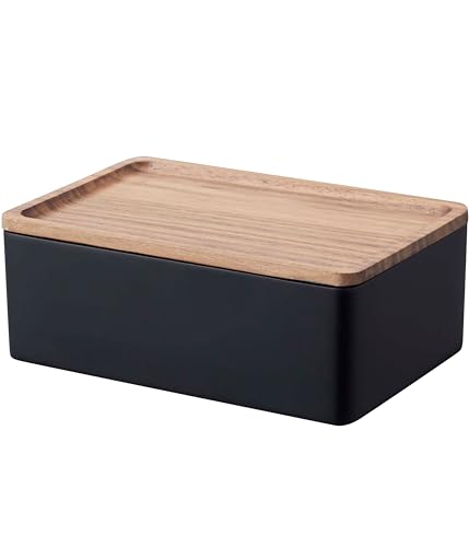 Yamazaki Home Rin Accessory Box With Wooden Lid For Jewelry, Watches, Or Sunglasses - Polystone
Yamazaki Home Rin Accessory Box With Wooden Lid For Jewelry, Watches, Or Sunglasses - Polystone