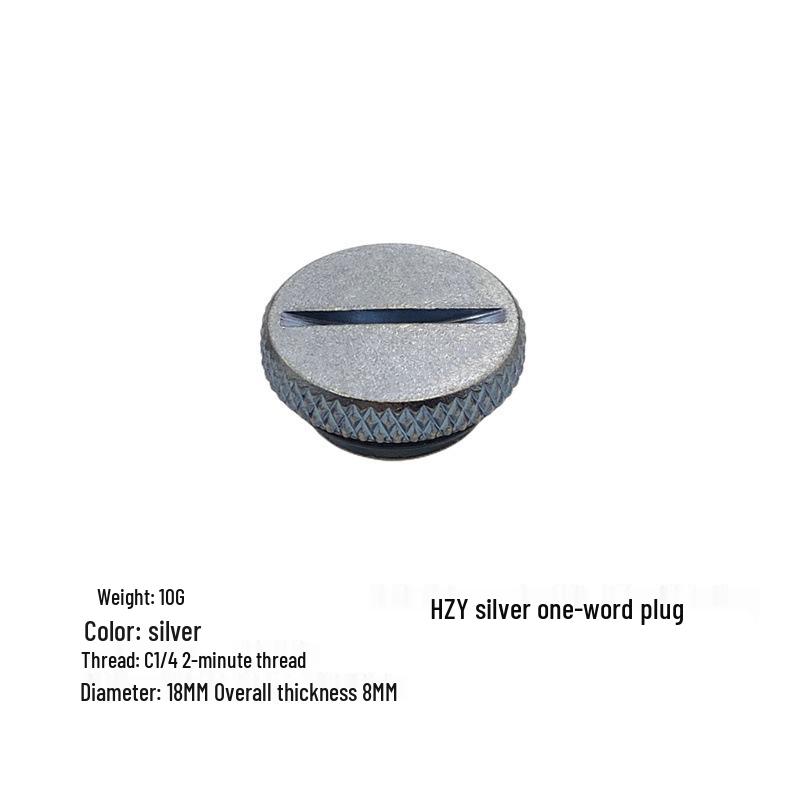 HZY G1/4 Thread Water Cooling Stop Plug - Silver/Black
HZY G1/4 Thread Water Cooling Stop Plug - Silver/Black